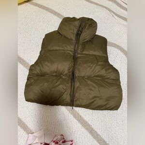 Olive Green Puffer Vest